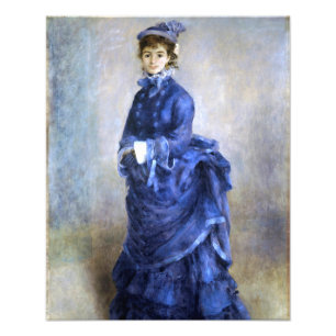 Blue Lady Parisienne Renoir Impressionist Paint Fotodruck