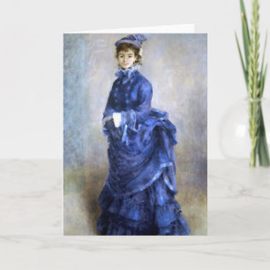 Blue Lady Parisienne Renoir Impressionist Paint Karte