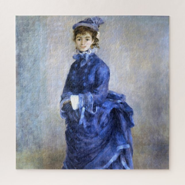 Blue Lady Parisienne Renoir Impressionist Paint Puzzle (Vertikal)