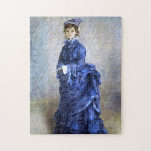 Blue Lady Parisienne Renoir Impressionist Paint Puzzle