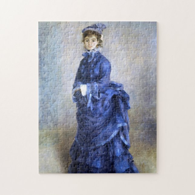 Blue Lady Parisienne Renoir Impressionist Paint Puzzle (Vertikal)