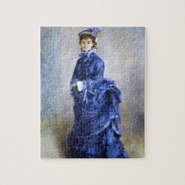 Blue Lady Parisienne Renoir Impressionist Paint Puzzle (Vertikal)