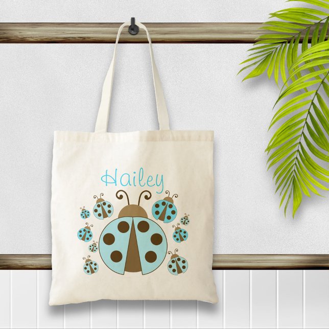 Blue Ladybug Tote Bag Tragetasche (Von Creator hochgeladen)