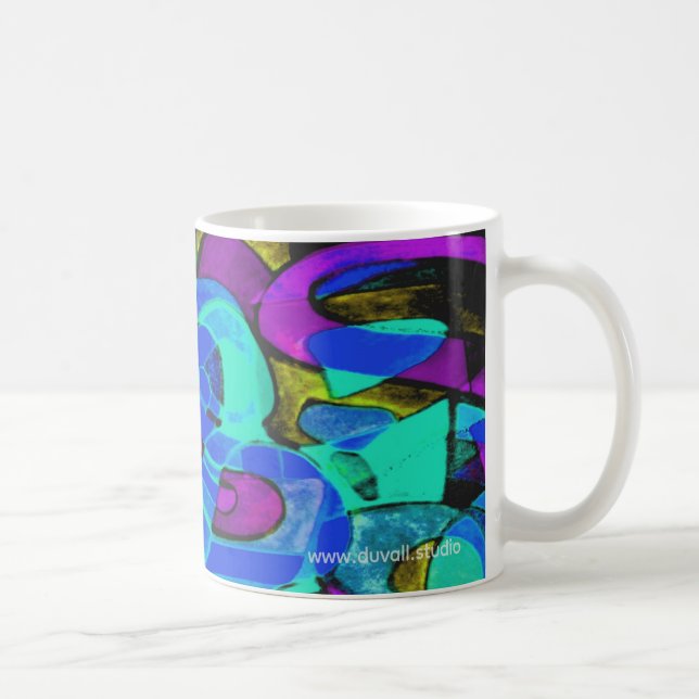 "blue lagoon" abstract coffee mug kaffeetasse (Rechts)