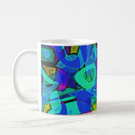 "Blue Lagoon" abstrakter Kaffeebecher Kaffeetasse