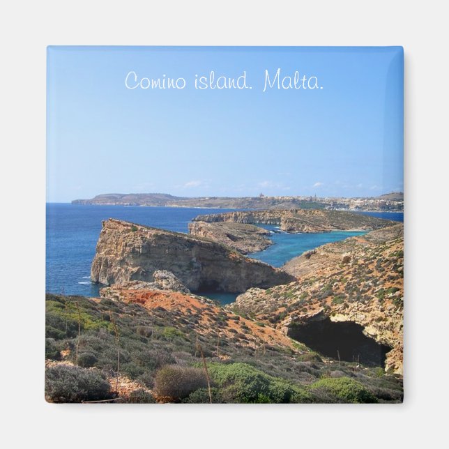 Blue Lagoon auf der Insel Comino in Malta Magnet (Vorne)