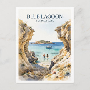 Blue Lagoon, Comino Mġarr Malta Souvenir Postkarte