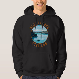 Blue Lagoon Island Distressed Circle Hoodie