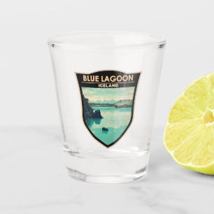 Blue Lagoon Island Reisen Vintag Schnapsglas