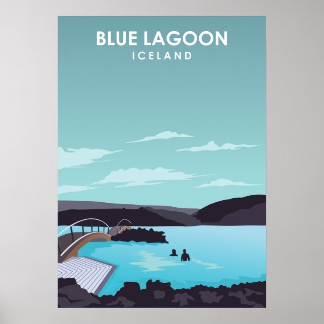Blue Lagoon Island Travel Poster (Vorne)