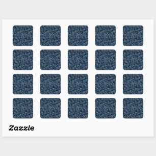 Blue Lagoon Midnight Cobbled Patchwork Terrazo Pat Quadratischer Aufkleber