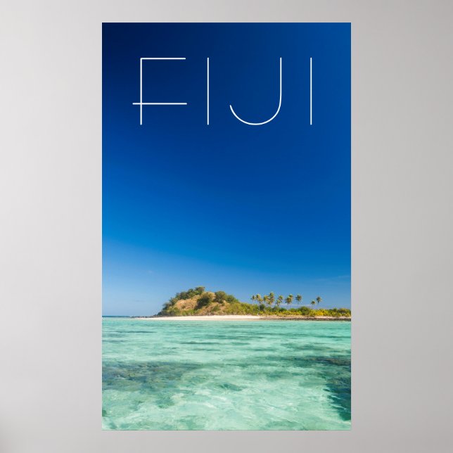 Blue Lagoon Seascape, Fidschi Poster (Vorne)