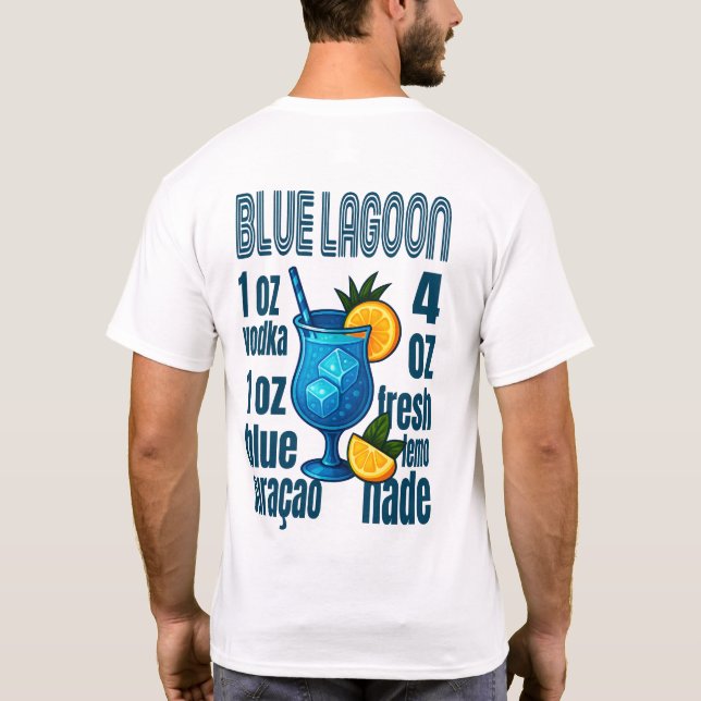Blue Lagoon T-Shirt – Tropical Cocktail  (Rückseite)