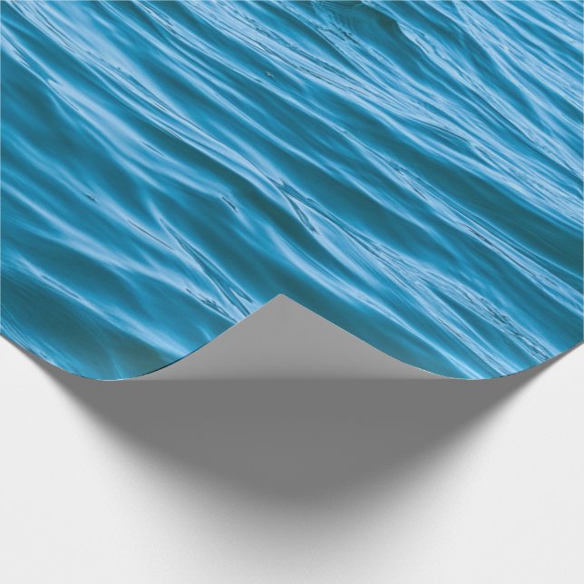 Blue Lake Water Wrapping Paper Geschenkpapier (Ecke)