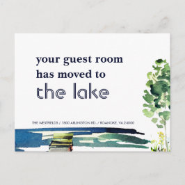 Blue Lake Your Guest Room hat neue Zuhause verscho Ankündigungspostkarte