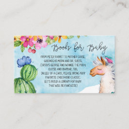 Blue Lama and Cactus Books for Baby Enclosure Car Begleitkarte