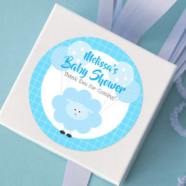 Blue Lamb Niedlich moderne Kawaii Sweet Boy Baby S Runder Aufkleber