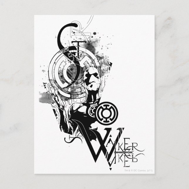 Blue Lantern Graphic 2 Postkarte (Vorderseite)