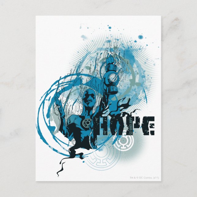 Blue Lantern Graphic 3 Postkarte (Vorderseite)