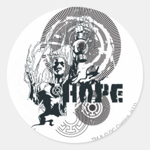 Blue Lantern Graphic 4 Runder Aufkleber