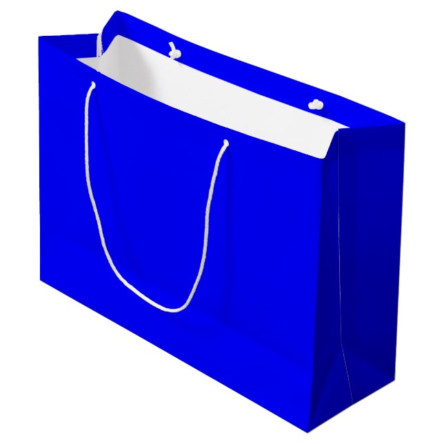 Blue Large Gift Bag Große Geschenktüte (Vorderseite Schrägansicht)