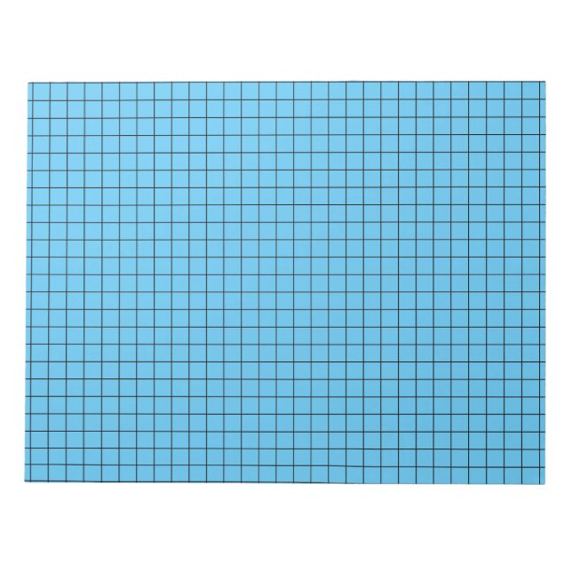 Blue Large Graph Paper Notizblock (Vorderseite)