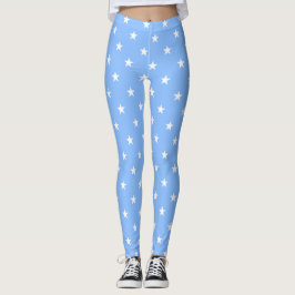 Blue Large Stars Leggings