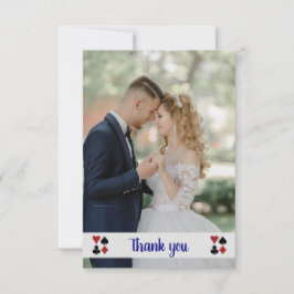 Blue Las Vegas Wedding Foto Vielen Dank Dankeskarte