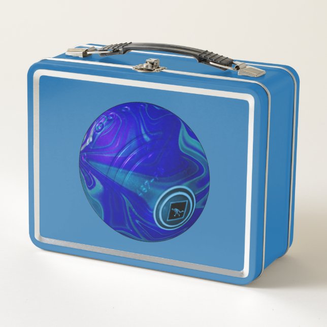 Blue Lawn Bowl, Metall Brotdose (Vorderseite)