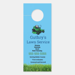 Blue Lawn Service Door Hanger Türanhänger