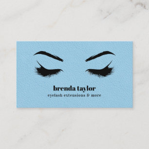 BLUE LEATHER chic Eyelash Browbar beruflich Visitenkarte