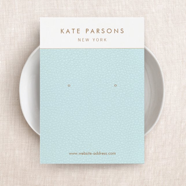 Blue Leather Earring Juwelier Display Card (Von Creator hochgeladen)