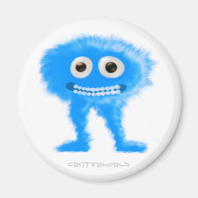 Blue Leggy Critter Magnet (Vorne)