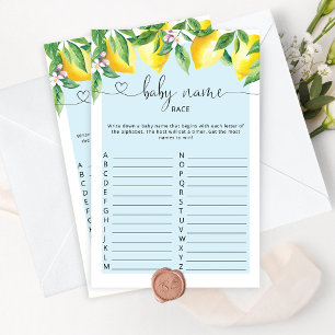 Blue Lemon Baby Name Race