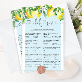 Blue Lemon Baby trion Baby Dusche Spiel