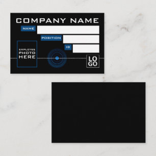 Blue Lens, Foto ID Cards Visitenkarte