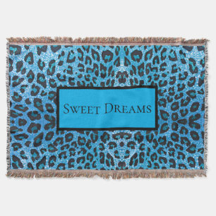 Blue Leopard Imitate Sparkle Sweet Dreams Modern C Decke