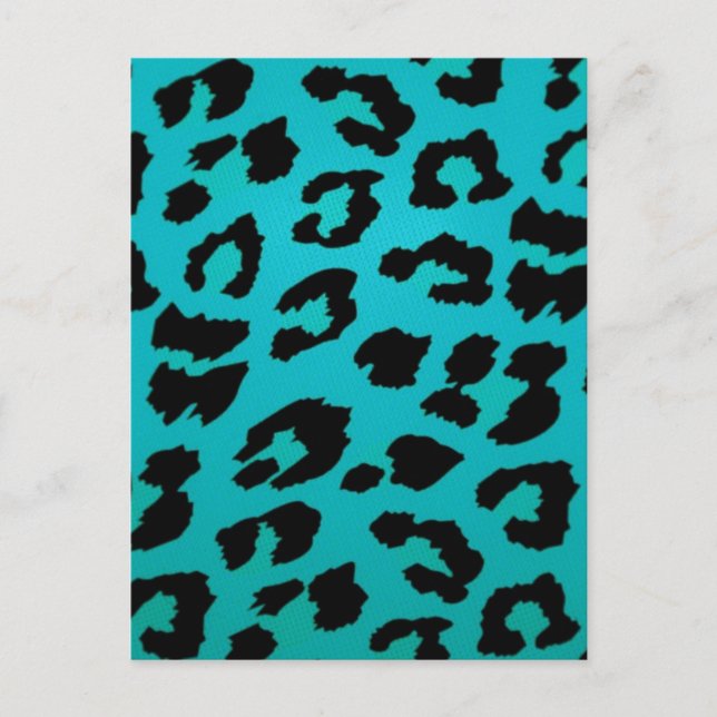 BLUE LEOPARD POSTKARTE (Vorderseite)