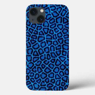Blue Leopard Print iPhone 13 Hülle