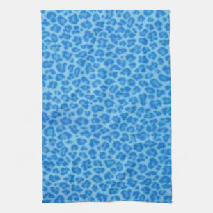 Blue Leopard Print Kitchtuch Handtuch