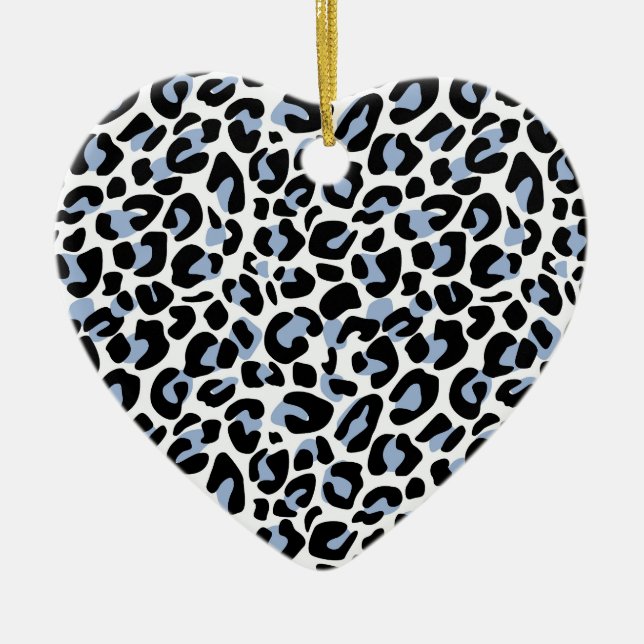 Blue Leopard Print Ornament (Vorne)