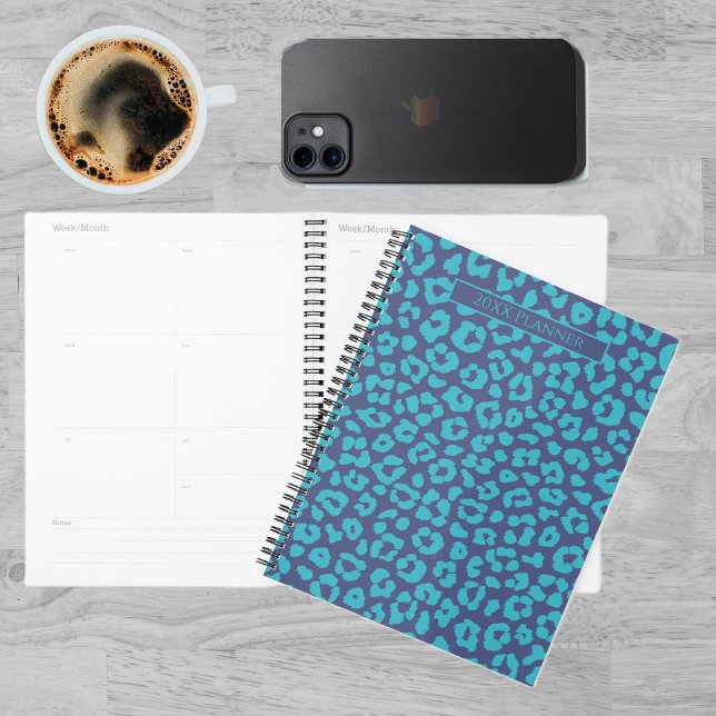 Blue Leopard Print Planer (Blue Leopard Print Planner)