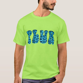 Blue Leopard Print "PLUR" T-Shirt