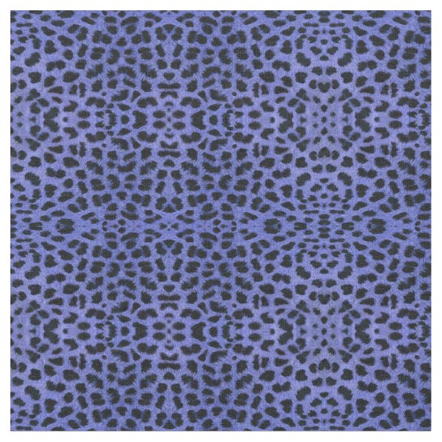 Blue Leopard Print Stoff (Nahaufnahme)