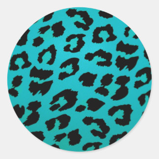 BLUE LEOPARD RUNDER AUFKLEBER
