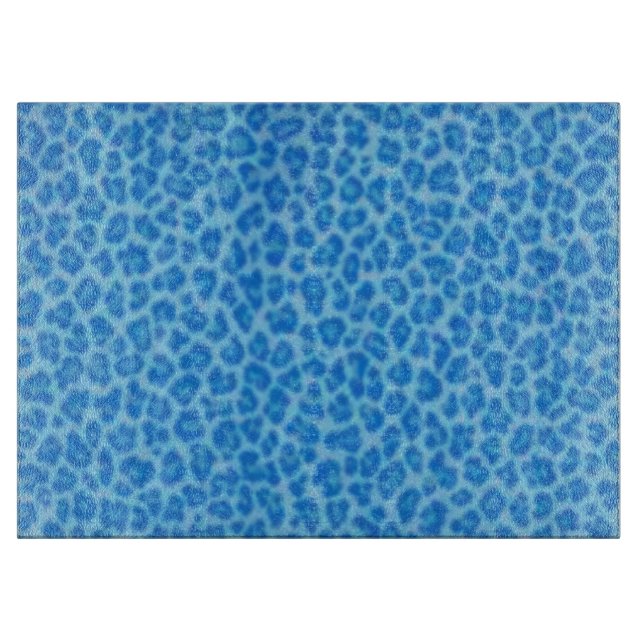 Blue Leopard Skin Cutting Board Schneidebrett (Vorderseite)