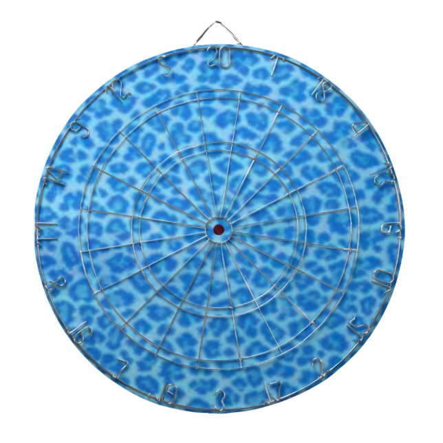 Blue Leopard Skin Dart Board Dartscheibe (vorne)
