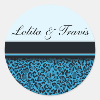 Blue Leopard Stickers