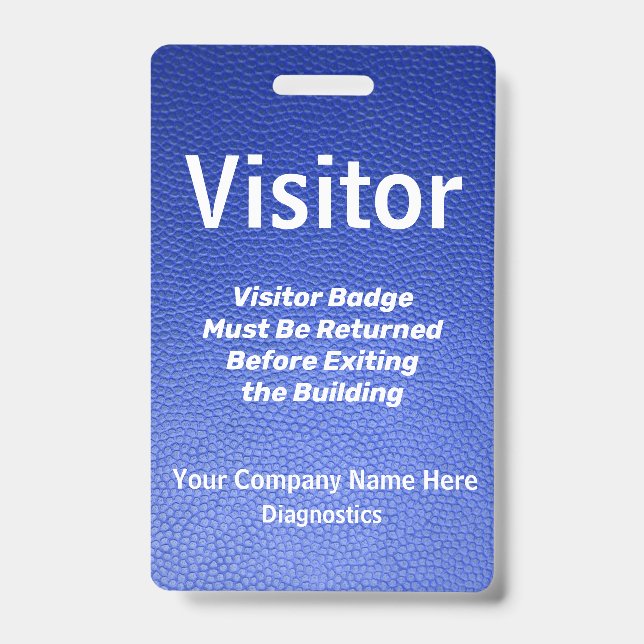 Blue Lether Design Visitor Pass Ausweis (Vorderseite)