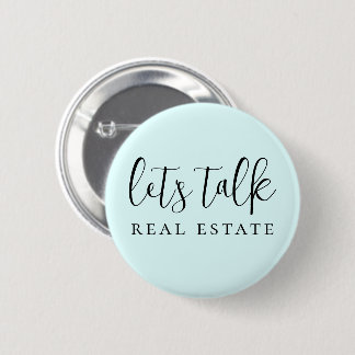 Blue Let's Talk Real Anwesen Promotional Button